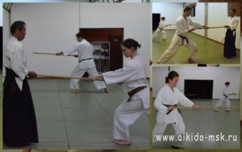 Тренировки айкидо в Японии